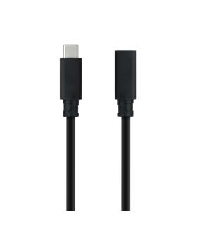 Nanocable Cable Prolongador USB-C 3.2 Macho a USB-C 3.2 Hembra - Gen2x2 20Gbp - 100W 5A - 4K 60Hz - 1.5 Metros - Mallado - Color