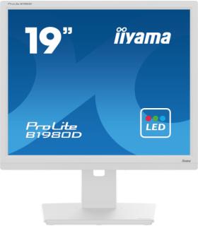 MONITOR IIYAMA 19" B1980D-W5, 1280 x 1024, 60HZ, 5 MS, VGA, DVI, REG ALT, GIRO, INCL, PIVOT, BLANCO