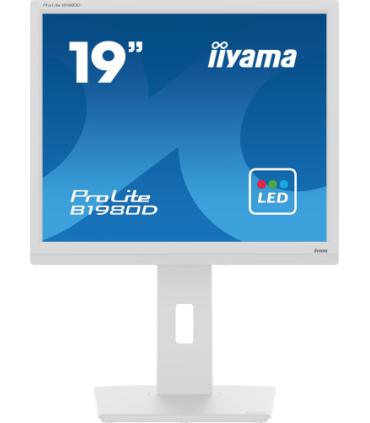 MONITOR IIYAMA 19" B1980D-W5, 1280 x 1024, 60HZ, 5 MS, VGA, DVI, REG ALT, GIRO, INCL, PIVOT, BLANCO