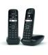 Gigaset AS690 Duo Telefono Inalambrico Dect + 1 Supletorio - Pantalla en B/N - Control de Volumen - Gran Autonomia