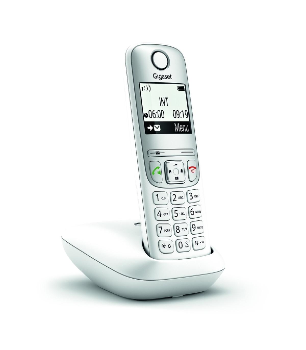 Gigaset A690 Telefono Inalambrico Dect - Identificador de Llamadas - Manos Libres - Control de Volumen - Color Blanco