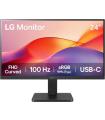 LG Monitor 23.8" Curvo 1500R VA FullHD 100Hz HDR 10 - Respuesta 5ms - 16:9 - HDMI, USB-C - VESA 100x100mm