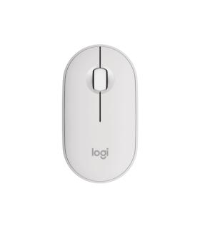 Logitech Pebble Mouse 2 M350s Raton Inalambrico USB 1000dpi - Multidispositivo - Uso Ambidiestro - Color Blanco