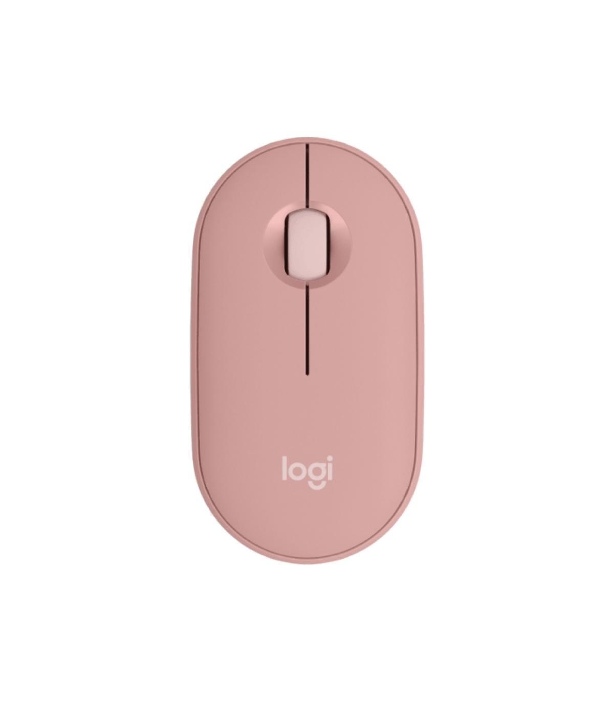 Logitech Pebble Mouse 2 M350s Raton Inalambrico USB 1000dpi - Multidispositivo - Uso Ambidiestro - Color Rosado