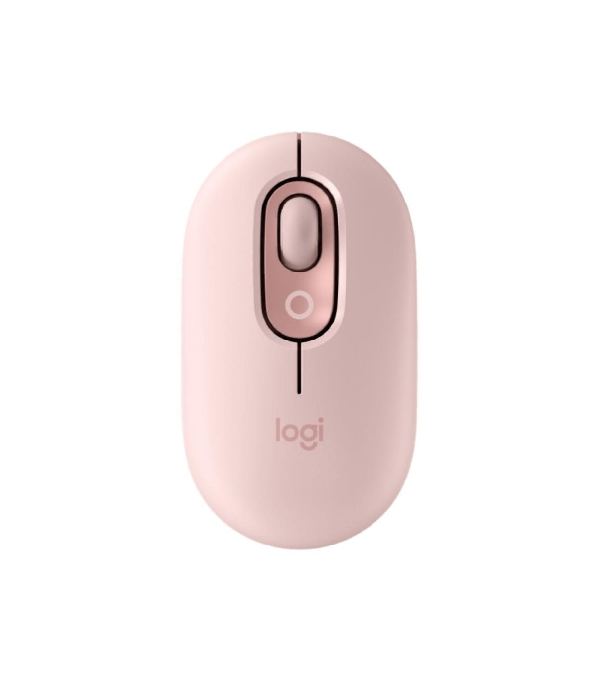 Logitech POP Mouse Raton Inalambrico 1000dpi - 4 botones - Multidispositivo - Color Rosado
