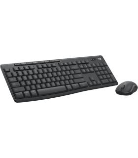 Logitech MK370 Pack Inalambrico USB Teclado Multimedia + Raton 1000dpi 3 Botones - Uso Ambidiestro - Color Negro