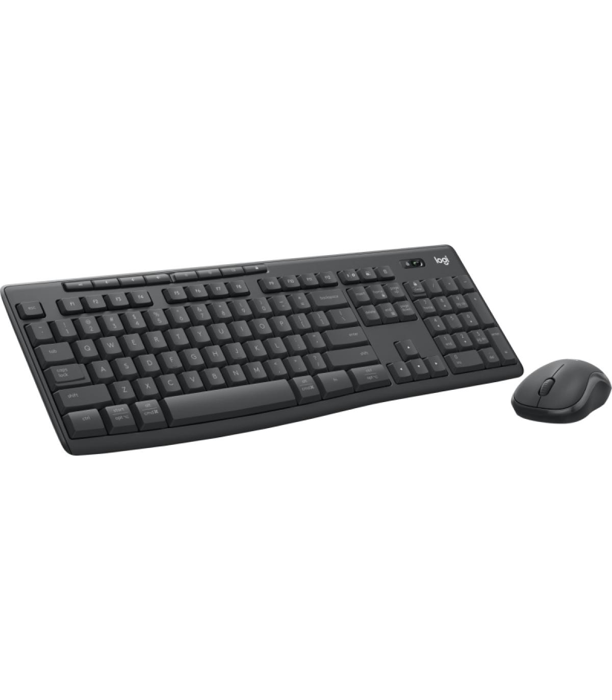 Logitech MK370 Pack Inalambrico USB Teclado Multimedia + Raton 1000dpi 3 Botones - Uso Ambidiestro - Color Negro