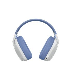 Logitech G435 Auriculares Gaming Inalambricos - Diadema Ajustable - Bluetooth LightSpeed - 2 Microfonos - Blanco Crudo y Lila