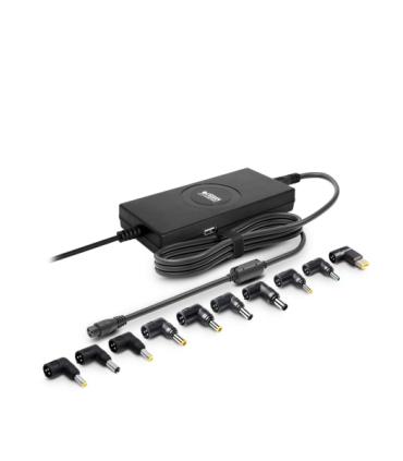 Urban Factory Cargador Universal para Portatil 90W - Delgado - 1x USB-A - Color Negro