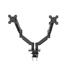 Coolbox M02D Soporte de Mesa con Brazos Articulados para 2 Monitores Hasta 32" - Giratorio e Inclinable - Piston de Gas - Peso..