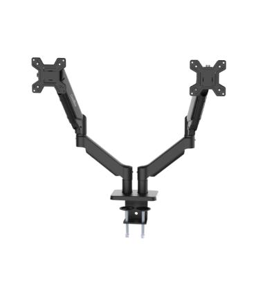Coolbox M02D Soporte de Mesa con Brazos Articulados para 2 Monitores Hasta 32" - Giratorio e Inclinable - Piston de Gas - Peso..