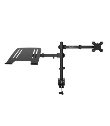 Coolbox MP01 Soporte de Mesa Giratorio e Inclinable para Portatil y Monitor/TV 8Kg de Hasta 32" - Color Negro
