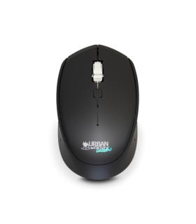 Urban Factory Cyclee Raton Inalambrico 2.4Ghz - 1600dpi - Receptor USB-A - Adaptador a USB-C - Uso Ambidiestro - Color Negro