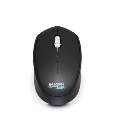 Urban Factory Cyclee Raton Inalambrico 2.4Ghz - 1600dpi - Receptor USB-A - Adaptador a USB-C - Uso Ambidiestro - Color Negro