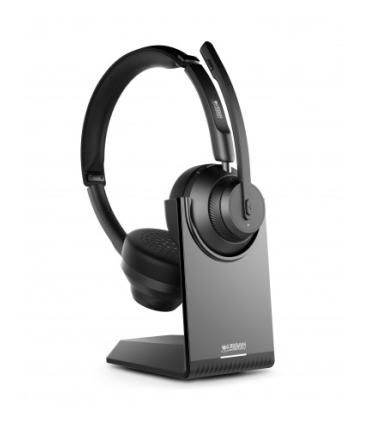 Urban Factory Movee Pro Auriculares Bluetooth 5.2 - Soporte de Carga - Microfono con Reduccion de Ruido Ambiental - Color Negro