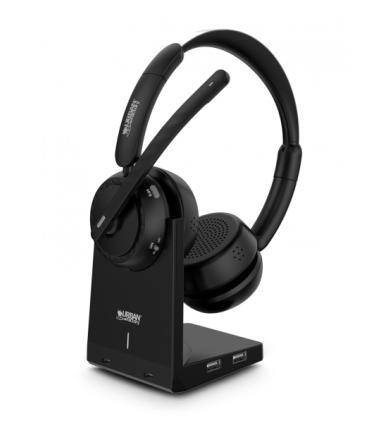 Urban Factory Movee Max Auriculares Bluetooth 5.2 - Reduccion Activa de Ruido - Soporte de Carga - Microfono con Reduccion de Ru