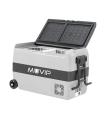 Muvip Nevera Compresor Portatil 44 Litros - Temperatura entre -20º/+20º - 80W - Doble Zona - Asas de Transporte y Tirador - Rued