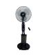 Muvip Ventilador de Pie - 75W - 40cm - 3 Velocidades - Nebulizador - Funcion de Oscilacion - Mando - Color Negro