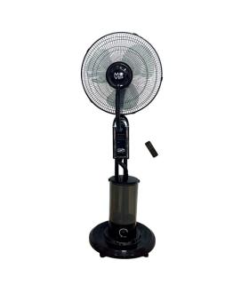 Muvip Ventilador de Pie - 75W - 40cm - 3 Velocidades - Nebulizador - Funcion de Oscilacion - Mando - Color Negro