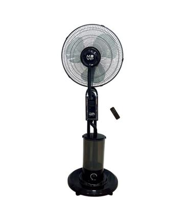 Muvip Ventilador de Pie - 75W - 40cm - 3 Velocidades - Nebulizador - Funcion de Oscilacion - Mando - Color Negro