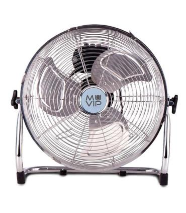 Muvip Ventilador Industrial de Suelo - 100W - 3 Velocidades - Color Plata