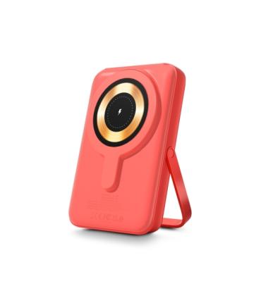 Urban Factory Magnee Power Powerbank Universal 10000mAh - Entrada USB-C - Salida USB-C, USB-A e Inalambrica - Color Naranja Neon