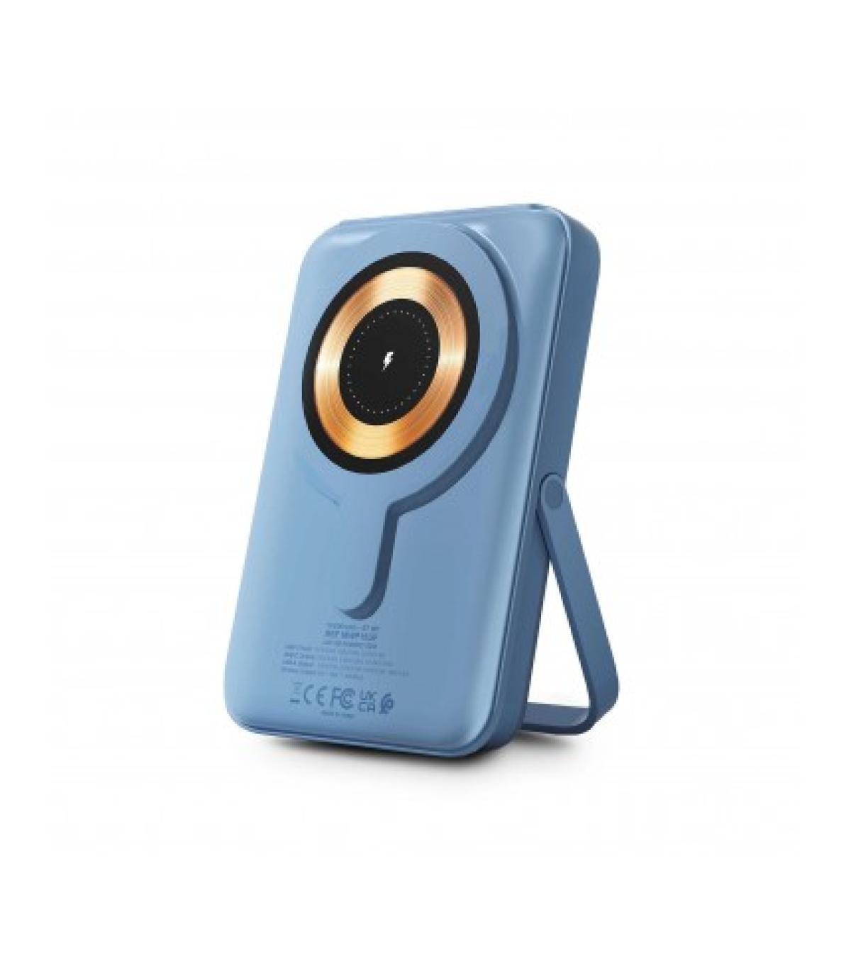 Urban Factory Magnee Power Powerbank Universal 10000mAh - Entrada USB-C - Salida USB-C, USB-A e Inalambrica - Color Azul