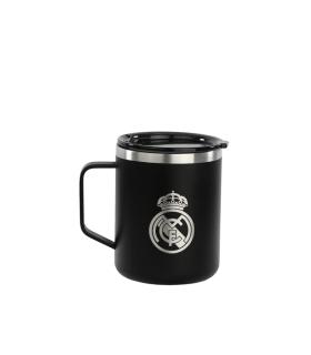 Safta Real Madrid 2ª Equipacion 24/25 Taza de Acero Inoxidable 350ml - Doble Pared con Aislamiento - Base de Silicona - Conserva