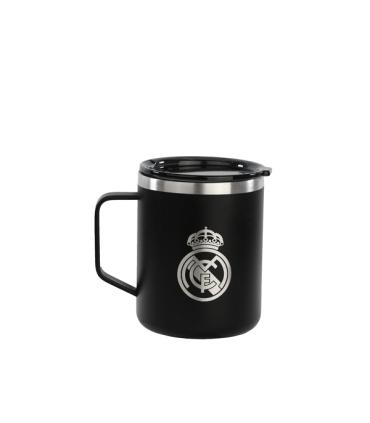 Safta Real Madrid 2ª Equipacion 24/25 Taza de Acero Inoxidable 350ml - Doble Pared con Aislamiento - Base de Silicona - Conserva