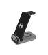 Urban Factory Powee Pro Cargador Inalambrico 3 en 1 con Funcion Soporte 22.5W - Smartphone / Smartwatch / Auriculares - Color Ne