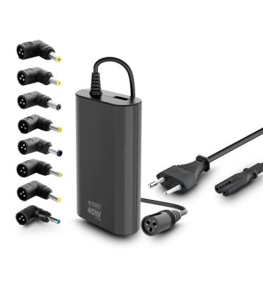 Urban Factory Alee Cargador Universal para Portatil de 45W - 1x USB-A - Color Negro