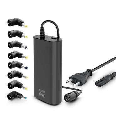 Urban Factory Alee Cargador Universal para Portatil de 70W - 1x USB-A - Color Negro