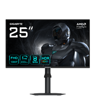GIGABYTE G25F2 Monitor Gaming 24,5" FHD – 1920 x 1080, 200Hz, 1ms, 300 cd/m², DisplayHDR 10, HDMI 2.0, DisplayPort 1.4
