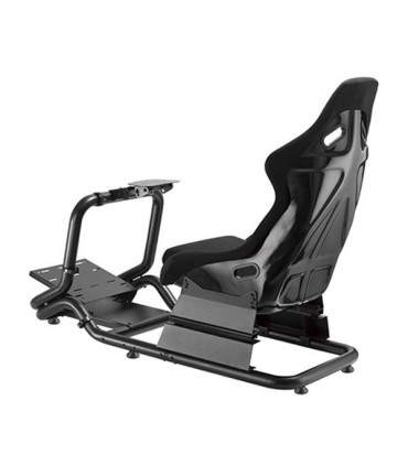 Cromad Pro R3 Asiento Simulador de Carreras - Soporte para Pedales y Volante - Totalmente Ajustable - Robusto - Peso Max. 130kg