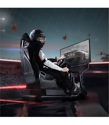 Cromad Pro R3 Asiento Simulador de Carreras - Soporte para Pedales y Volante - Totalmente Ajustable - Robusto - Peso Max. 130kg