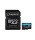 Kingston Tarjeta Micro SDXC 64GB UHS-I U3 V30 Clase 10 200MB/s Canvas Go Plus con Adaptador