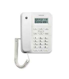 Motorola CT202 Telefono Fijo - Manos Libres - Identificador de Llamadas - Color Blanco