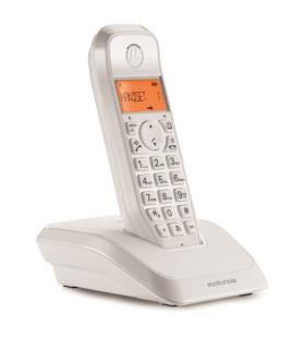 Motorola S1201 Telefono Inalambrico Dect - Identificador de Llamada - Contestador - Manos Libres - Color Blanco