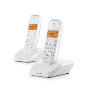 Motorola S1202 Telefono Inalambrico Dect + 1 Supletorio - Identificador de Llamada - Contestador - Manos Libres - Color Blanco
