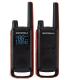 Motorola T82 Pack 2 Walkie Talkies - 16 Canales PMR446 + 121 Codigos - Alcance de hasta 10km - Autonomia hasta 18h - Color Negro