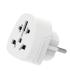 Ewent EW1480 Adaptador de Viaje Universal - USA, UK, AUS y Europa a Schuko - Color Blanco