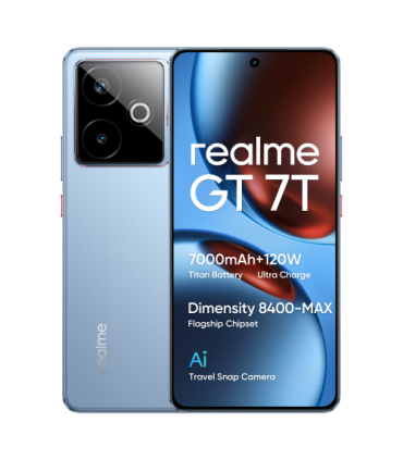 realme GT 7T 17,3 cm (6.8") SIM doble Android 15 5G USB Tipo C 12 GB 256 GB 7000 mAh Azul