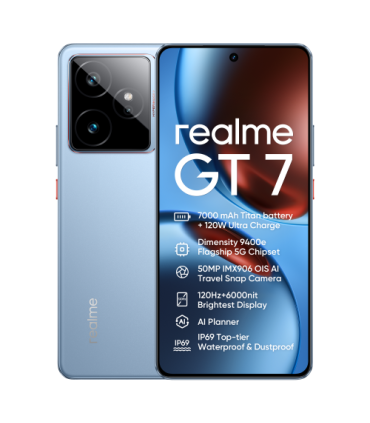 realme GT 7 17,2 cm (6.78") SIM doble Android 15 5G USB Tipo C 12 GB 512 GB 7000 mAh Azul