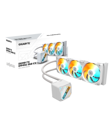GIGABYTE GAMING 360 ICE Refrigeración Líquida para CPU - 3x120 mm Ventiladores ARGB, Mecanismo de enclavamiento deslizante, DAIS