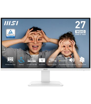 MSI Pro MP273QW E2 pantalla para PC 68,6 cm (27") 2560 x 1440 Pixeles Wide Quad HD Blanco