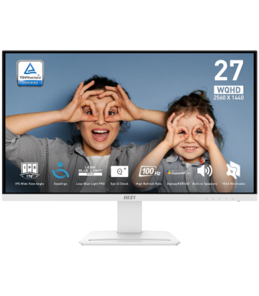 MSI Pro MP273QW E2 pantalla para PC 68,6 cm (27") 2560 x 1440 Pixeles Wide Quad HD Blanco