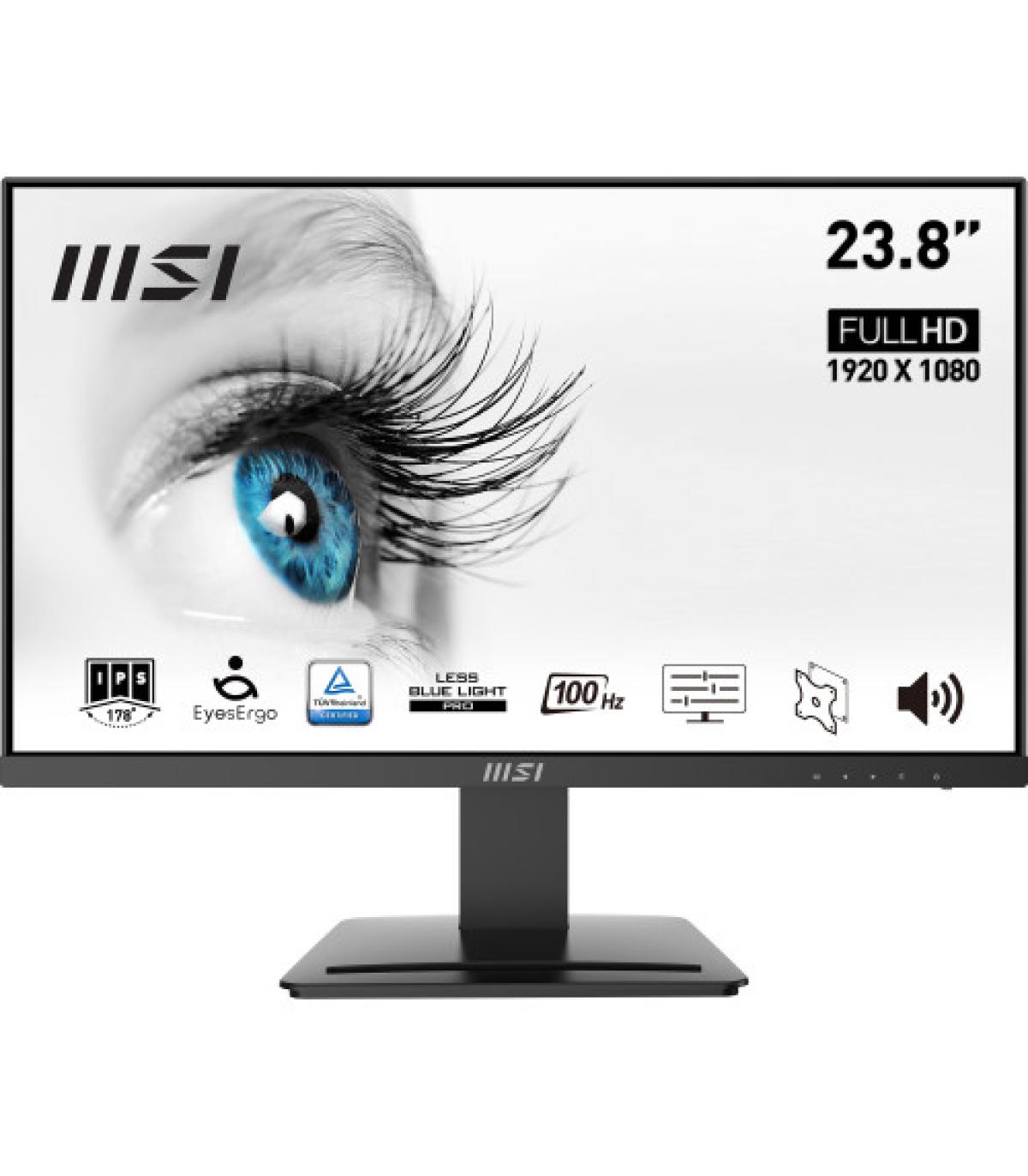 MSI Pro MP243X pantalla para PC 60,5 cm (23.8") 1920 x 1080 Pixeles Full HD Negro