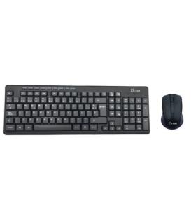 L-Link Pack Inalambrico USB Teclado + Raton 1200dpi 3 Botones - Uso Ambidiestro - Color Negro