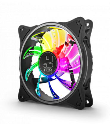 NOX VENTILADOR CAJA HUMMER A-FAN ARGB INNER GLOW FAN. 120mm