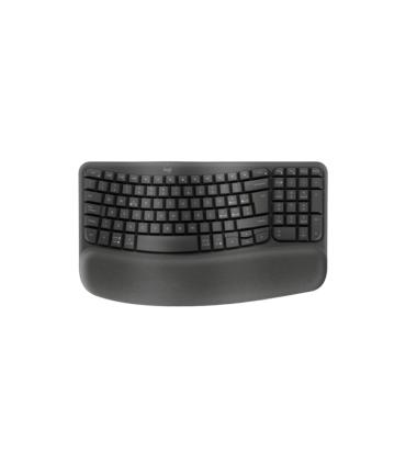 Logitech Wave Keys Teclado Inalambrico Ondulado - Indicadores Luminosos - Patas Ajustables - Autonomia hasta 36 Meses - Reposa..